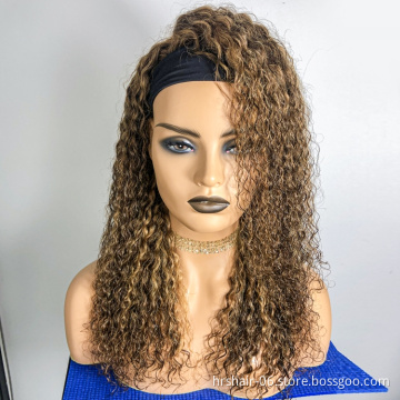 250% highlight piano color #4/#27 wig Wholesale price 100% virgin human hair Cuticle Aligned  Brazilian deep wave wig